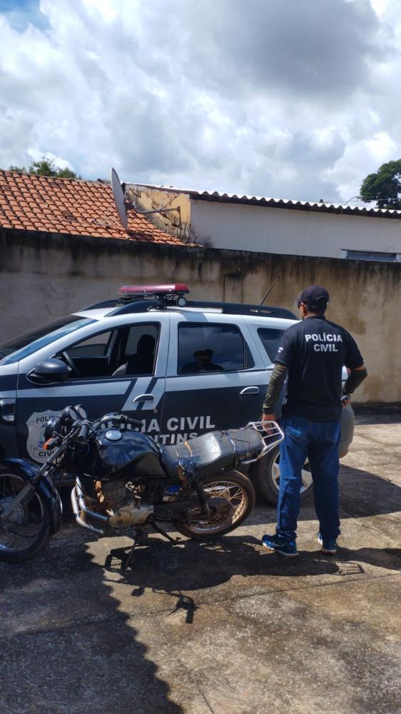 Moto foi encontrada em residência desabitada -Foto -DICOM SSP TO 