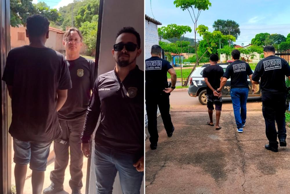 As equipes policiais localizaram um dos suspeitos em Lizarda e o outro em Novo Acordo – Foto: Divulgação / SSPTO