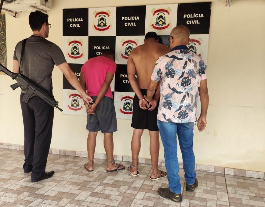 Homens suspeitos de praticar homicídio são presos pela Polícia Civil em Colinas – Foto: Divulgação / SSPTO 