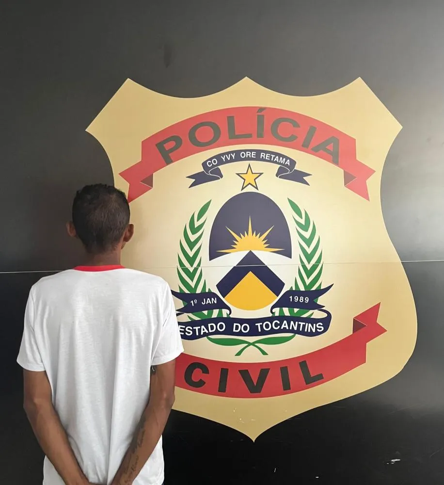 Homem foi preso pela Polícia Civil e confessou o crime - Foto:DICOM SSP TO 