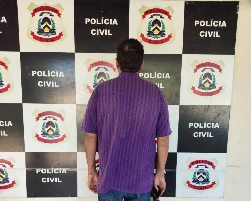 Homem foi preso em cumprimento a mandado de prisão pela Polícia Civil em Colinas – Foto: Divulgação / SSPTO
