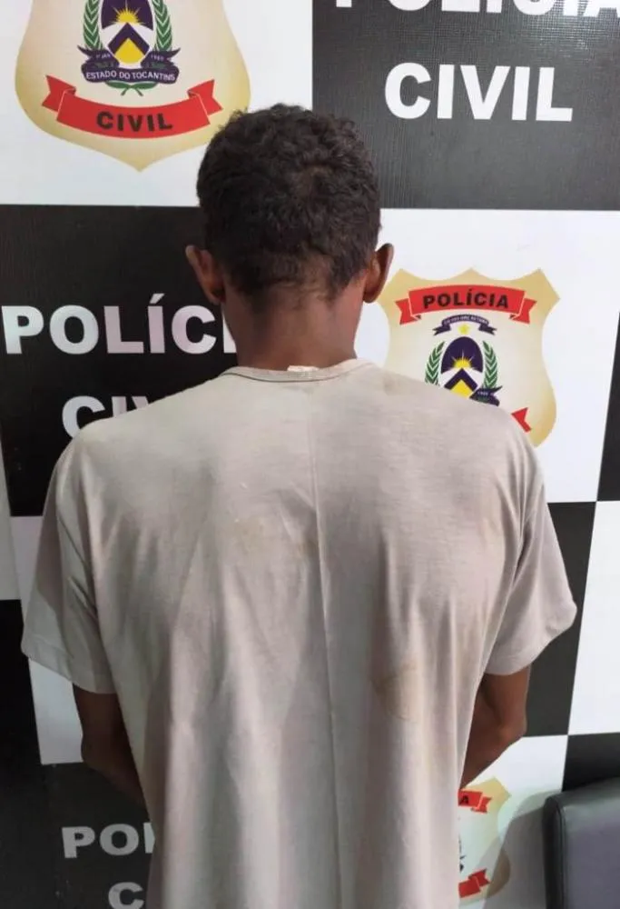  Homem foi preso após ação da 8ª DEAMV de Porto Nacional - Foto: DICOM SSP TO 
