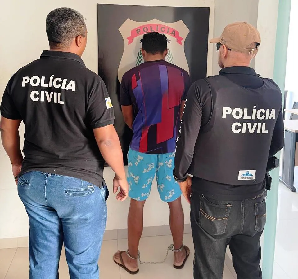 Homem foi preso após compartilhamento de informação entre as Polícias Civis do Tocantins e de Goiás – Foto: Divulgação / SSPTO