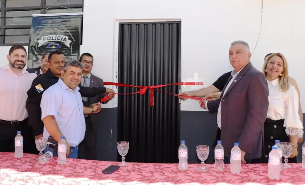 Secretário Deusiano Amorim e superintendente de Administração do Sistema Penitenciário e Prisional, Rogério Gomes, participaram da inauguração. Créditos: Foto: Márcia Rosa/Governo do Tocantins