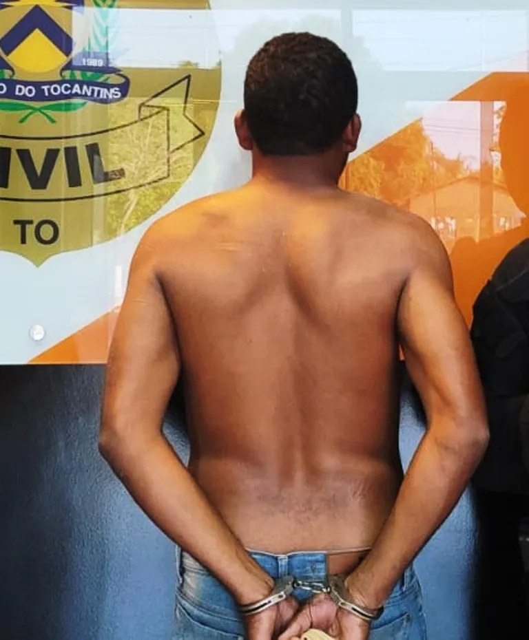 Homem foi preso da zona rural de Augustinópolis. - Foto: Divulgação SSP/TO