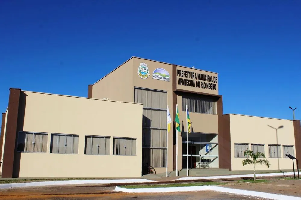 Prédio sede da prefeitura de Aparecida do Rio Negro — Foto: Reprodução / Agência Tocantins