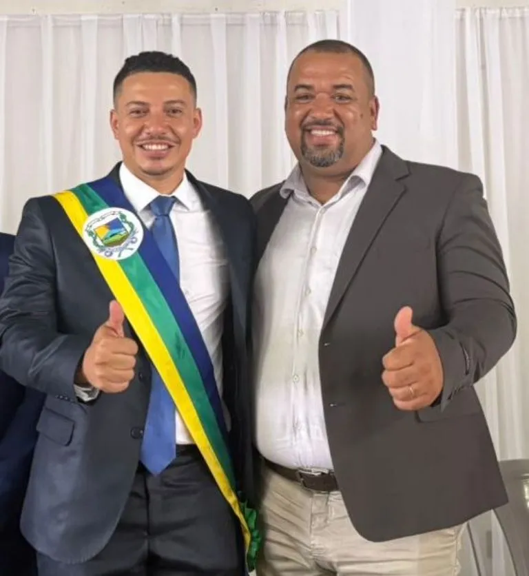 Prefeito Dione Mendes “Dione do Pastel” e o vice-prefeito Darilson Carvalho – Foto: Allessandro Ferreira / Agência Tocantins