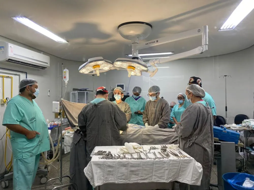  Equipe durante captação no Centro Cirúrgico - Fotos: Gláucia Mendes/Governo do Tocantins