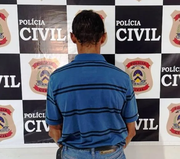 Homem preso é apontado com um dos autores do homicídio do namorado de sua mãe - Foto: DICOM SSP TO 