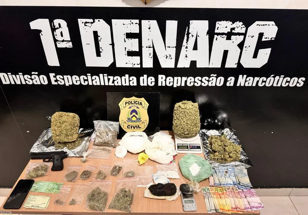 Polícia Civil apreende grande quantidade de drogas em imóvel localizado em área nobre de Palmas após denúncia anônima