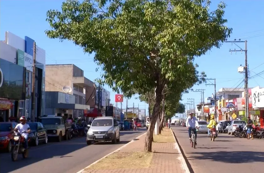 Área comercial da Avenida Tocantins em Taquaralto, na região sul de Palmas – Foto: Divulgação 