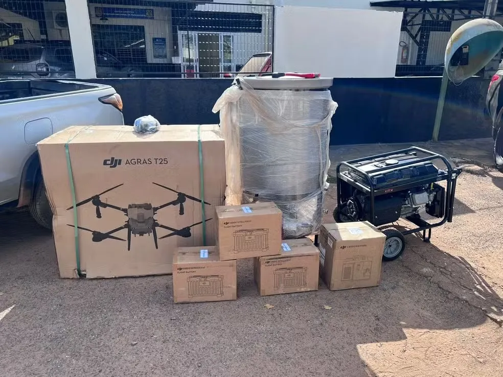 Três suspeitos foram encontrados com os objetos e um veículo, eles foram ouvidos e liberados. — Foto: Polícia Militar / Governo do Tocantins