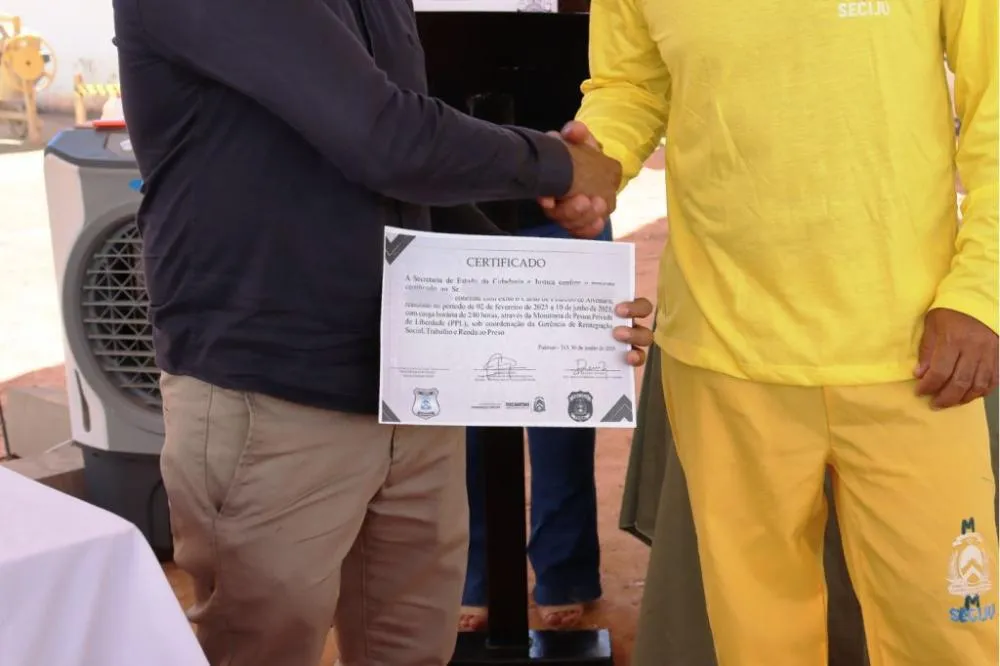 Seciju certifica 88 custodiados em cursos profissionalizantes na Unidade Penal Regional de Palmas