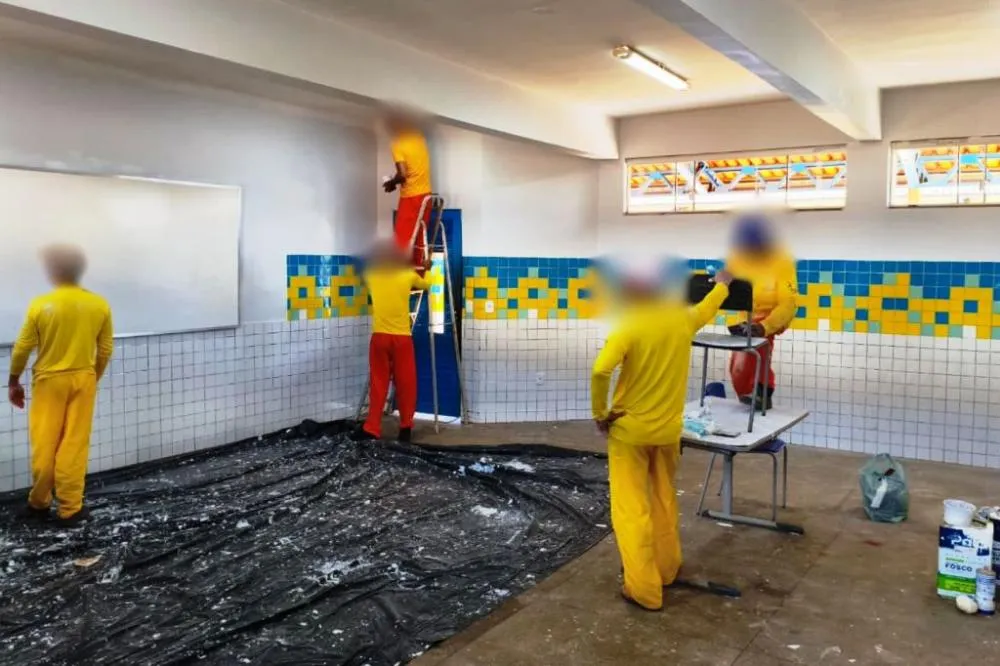 Atividade contou com a participação de seis custodiados capacitados para a execução do serviço prestado - Foto: Divulgação Seciju/Governo do Tocantins