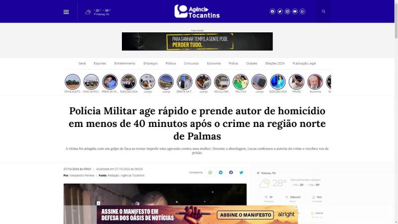 Eleições no Tocantins: acompanhe o 2º turno em Palmas